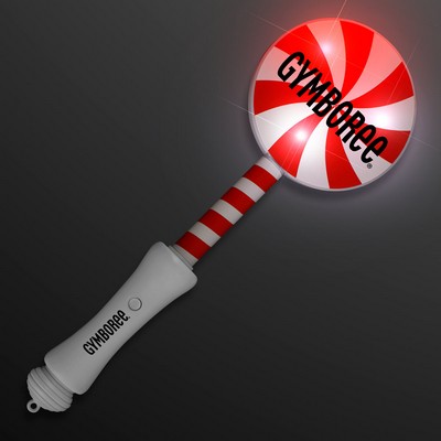 Blinky Peppermint Lollipop Wand 9.25" - PRINTED