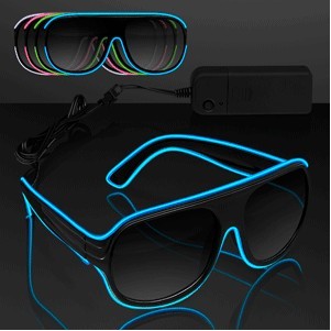 Assorted "Neon Look" Aviator EL Shades - BLANK