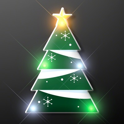 Blinky LED Christmas Tree Pin - BLANK