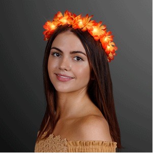 Light Up Pumpkin Festival Flower Headband - BLANK