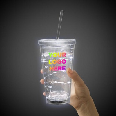 16 Oz. White String Light LED Cup
