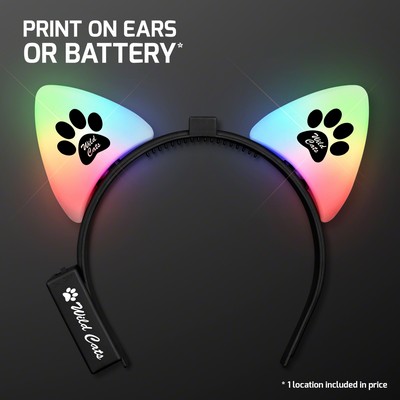 Color Change LED Cat Ears Headband - PRINTED
