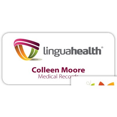 St. Paul Plastic Express Name Badge (Standard Size 1-1/2" x 3")