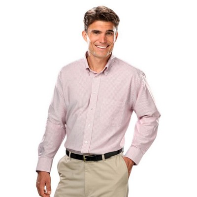 Men's Long Sleeve Cotton/Poly Oxford Shirt w/Patch Pocket