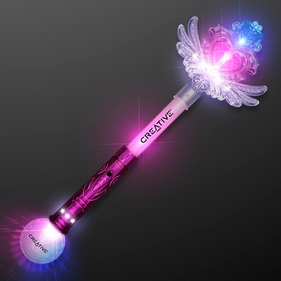 Winged Heart LED Fairy Wand - PRINTED