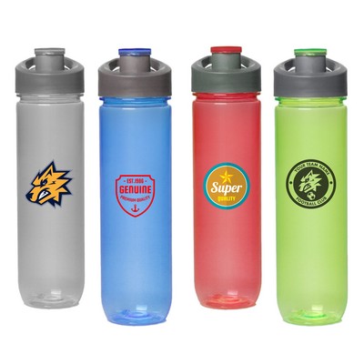 Plastic Water Bottles - 28 Oz. Sports Bottle w/ Flip Lid