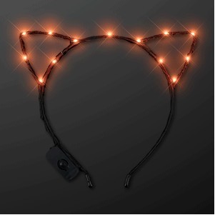 Orange Starlight Kitty Cat Ears Headband - BLANK